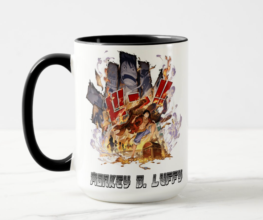 selection of anime-inspired apparel and gifts flat-lay