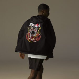 Voltage Colossus Lightweight Zip Windbreaker (Unisex) | Large Back DTF Print