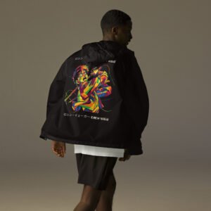 Prism Vanguard Lightweight Zip Windbreaker (Unisex) | Large Back DTF Print