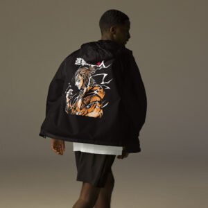 Amber Rebel Lightweight Zip Windbreaker (Unisex) | Large Back DTF Print