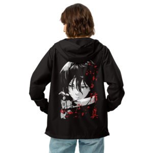 Crimson Edge Women’s Lightweight Zip Windbreaker | Large Back DTF Print