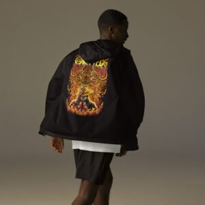 Inferno Pirate — Unisex Lightweight Zip Windbreaker | Large Back DTF