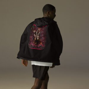 Crimson Captain — Unisex Lightweight Zip Windbreaker | Large Back DTF
