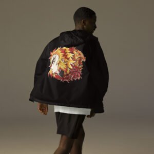 Flame Warden — Unisex Lightweight Zip Windbreaker | Full Back DTF