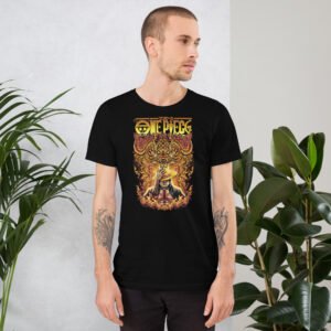 Dragonflame Captain Men’s Graphic T-Shirt | Golden Aura & Fire Crest