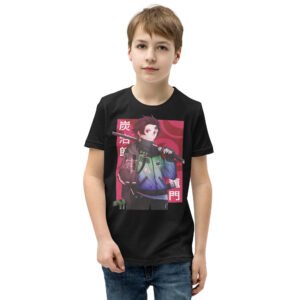 Neon Blade Youth T-Shirt | Emerald Jacket & Katana Graphic Tee