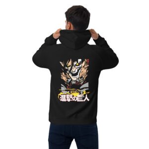 Unisex Eco Raglan Hoodie – Dual-Aspect Berserker (Back Print)