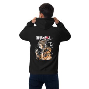 Men’s Eco Raglan Hoodie – Stormbound Rebel (Back Print)