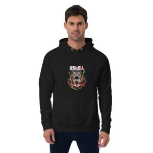 Unisex Eco Raglan Hoodie – “Storm-Core Colossus” (DTG Print)