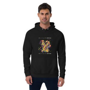 Unisex Eco Raglan Hoodie – Prismatic Vanguard (Front Print)