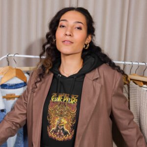 Unisex Eco Raglan Hoodie – Flame Captain Emblem (Front Print)